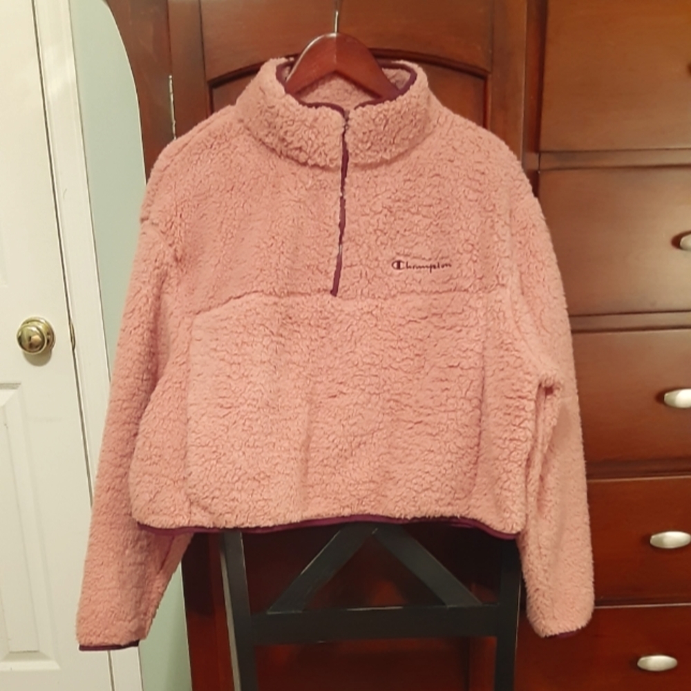 Champion Cropped Pull Over Sweatshirt, women XL, NWT